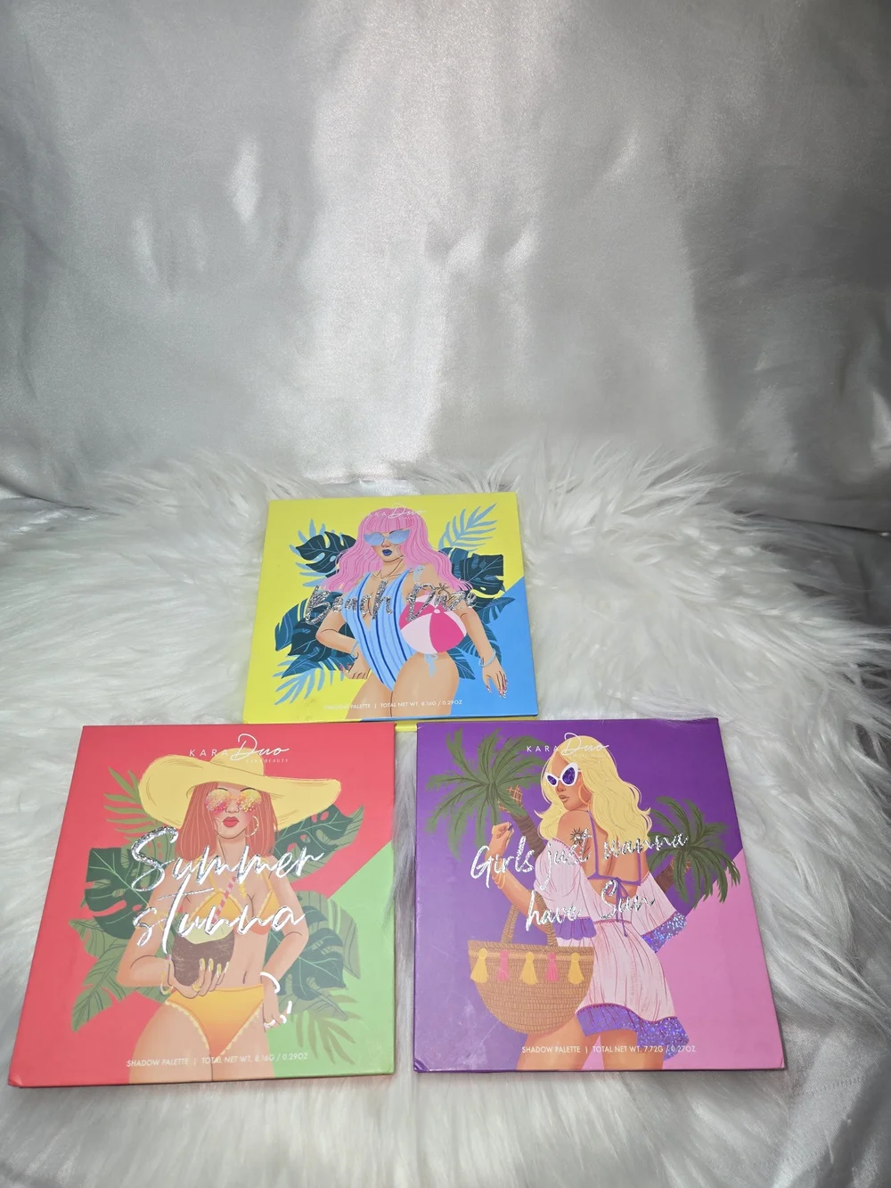 Summer Glow Eyeshadow Trio - Pink, Yellow, Purple